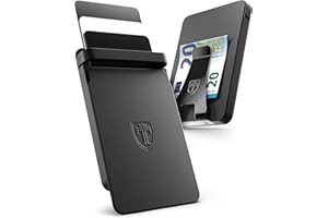 TRAVANDO SLYDE Aluminum Card Holder - RFID Blocking Slim Wallet for Men with Money Clip – Holds Up to 7 Cards – RFID Protected Credit Card Mens Wallet