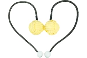 SpinTech Fire Poi Set with Monkey Fist Kevlar Wicks and Technora Tethers Flow Arts Prop High-Performance Burn Spinning for Fe