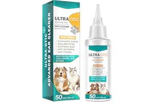 Limvoo Dog Ear Cleaner, Pet Ear Mite Cleaning, Optimized Dog Ear Cleaner Solution, Ear Mites Treatment for Cats and Dogs