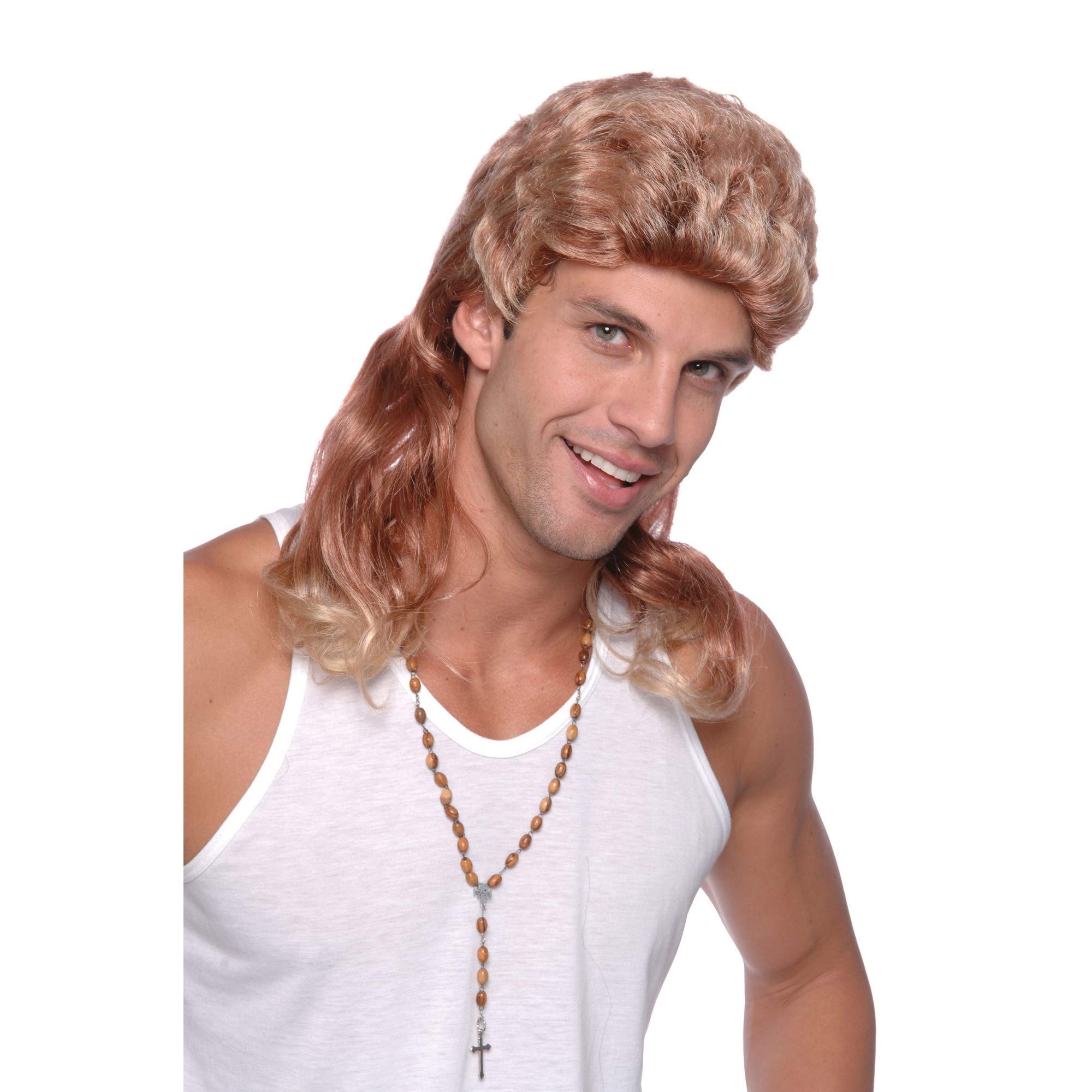 Realistic Two-Tone Mullet Wig for Men (1 Pc.) - Perfect for 80's Themed Events, Parties, Music Festivals, Halloween, & Everyday Wear Halloween