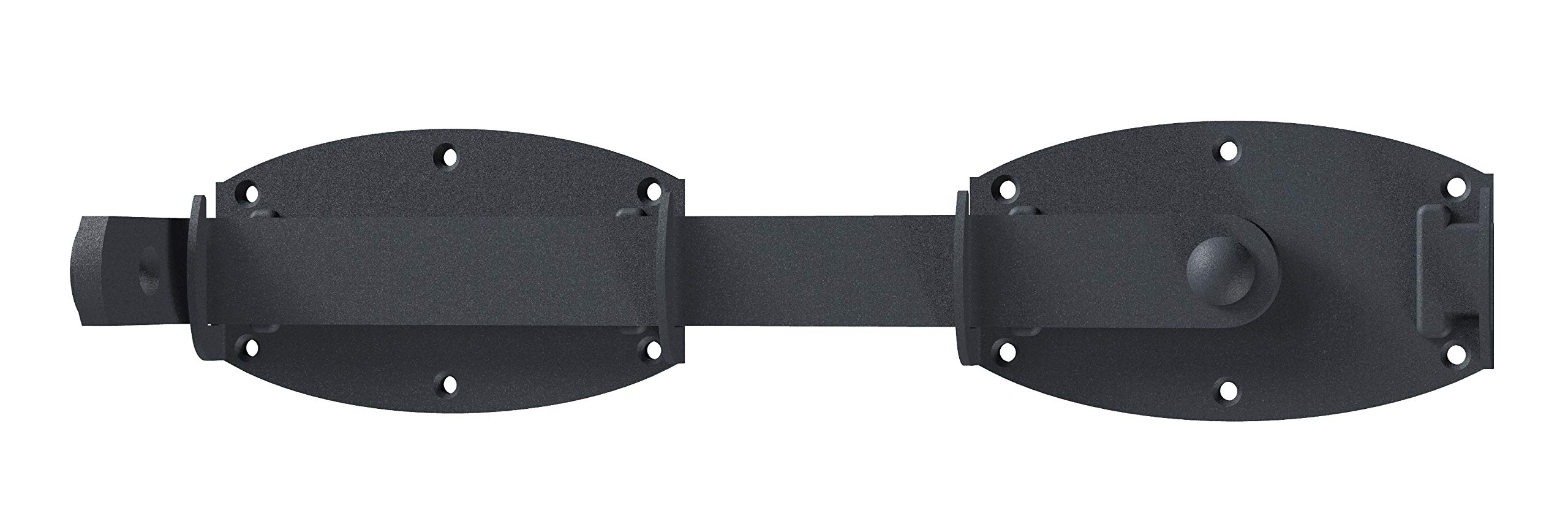 Gah Alberts Ovado 210687 Double Garden Gate Latch Galvanised Basalt Grey Plastic Coated 80 x 375 x 140 mm