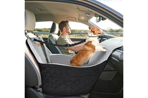 Pawaboo Dog Car Seat for Small Medium Dogs, Dog Booster Car Seat with Safety Belts & Elevated Thick Cushion, Detachable Washa