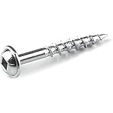 Kreg SML-C125-100 Zinc Pocket Screws, 1 1/4 Inch, #8 Coarse Thread, Maxi-Loc Head (100 Count)