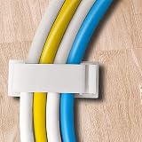 SOULWIT 50-Pcs Self Adhesive Cable Clips Cable Organisers White view 6