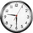G.CATACC Wall Clock 10 inch/25 cm Silent Battery Operated, Non Ticking Round Modern Wall Clock for Kitchen, Living Room, Bedr