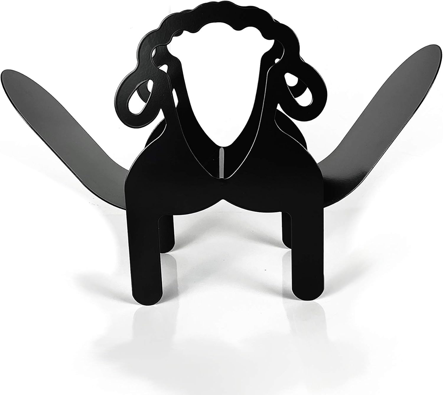 Scott & Rye - SHEEP Toilet Roll Holder - Black Metal Stand - Bathroom accessory - Free Standing