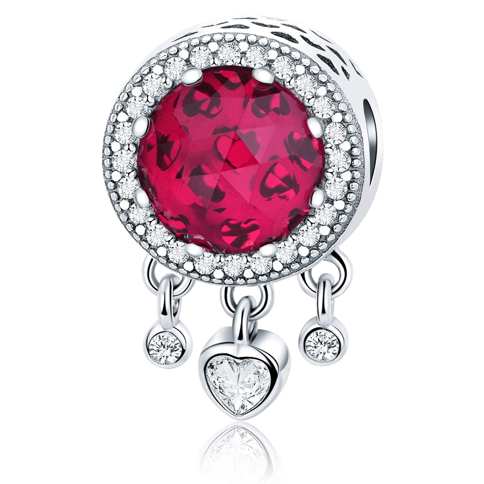 MUERDOU Birthstone Charm Fit Charms Bracelets and Necklaces Birthday Gifts for Woman Girl