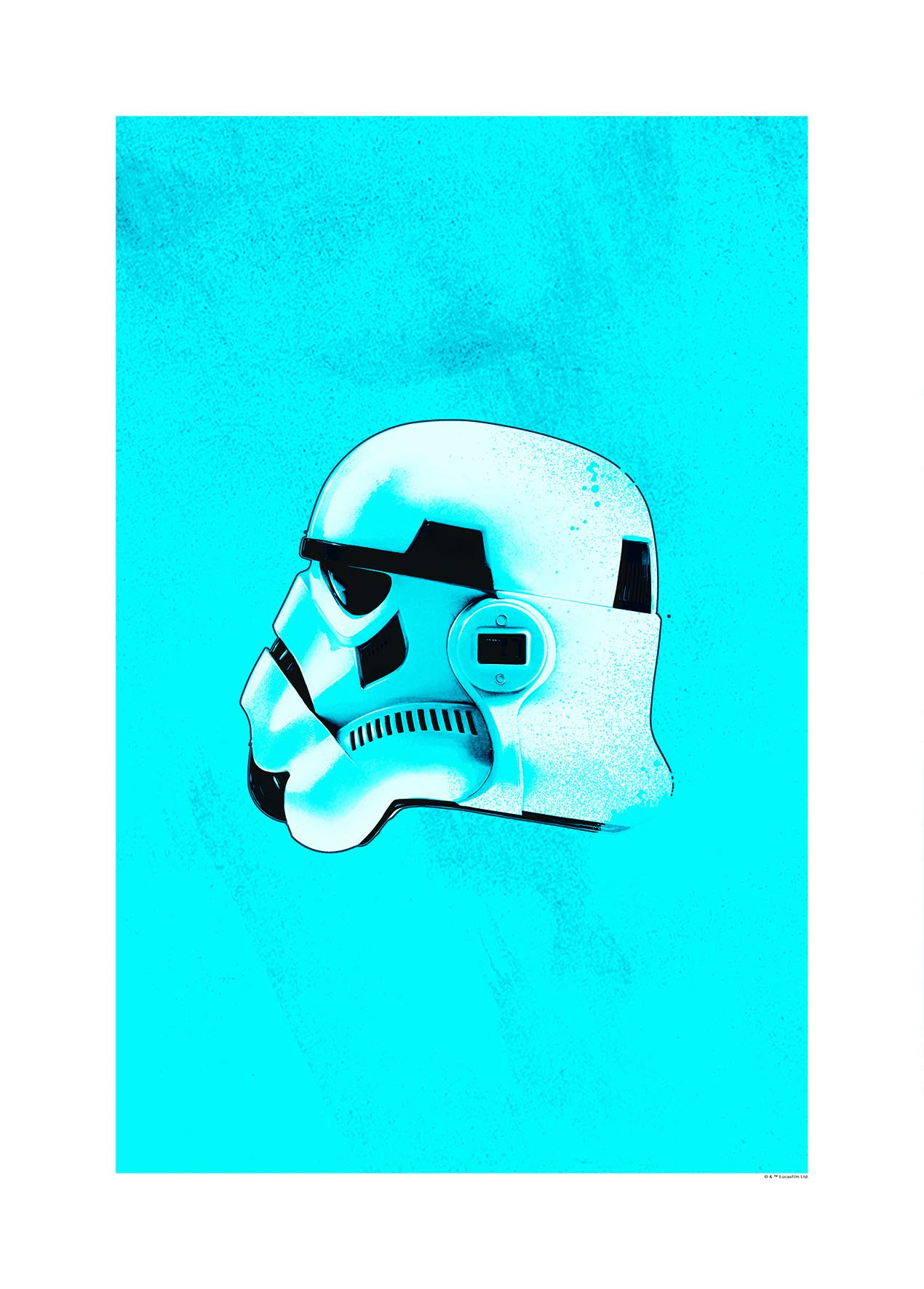 Komar Wall Picture | Star Wars Classic Helmets Stormtrooper | Children's Room Decoration Art Print | Without Frame | WB095-50 x 70 cm | Size: 50 x 70 cm (W x H)