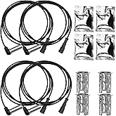 LQYLMY Truck Wheel ABS Speed Sensor Harness, ABS Brake Sensor Compatible with Volvo, Freightliner, Mack, Paccar, Peterbilt, Kenworth Replace # 4410328140, 4410326180 (4 PCS)