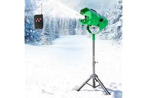 BIPOLARLIGHT 1500W Snow Machine Snowflake Maker for Indoor & Outdoors, Fake Snow Maker Machine with Manual & Wireless Remote Control, Adjustable Machine Size for Christmas Party Wedding Parties Stage Parades