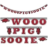 University of Arkansas WOOO PIG SOOIE BANNER - Razorback Spirit - Game Time Banner - 11.5 feet Long. by Havercamp