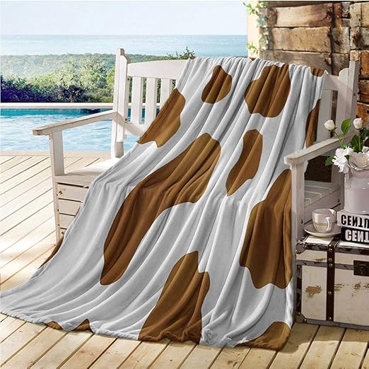 Amazon Com Mademai Cow Print Baby Blankets For Girls Brown Spots