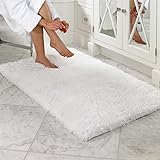 Norcho Soft Microfiber Non-slip Rubber Luxury Area Rug for Livingroom Bedroom Bathroom Decor Machine Washable 2.6 x 3.9ft /80 x 120cm White