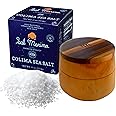 SAL MARINA | Sea Salt Container 180g + Sea Salt 11oz | 100% Organic Kosher Salt - Gluten Free Vegan Seasoning Food Table Salt