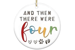OASSIE Baby First Christmas Ornament for Family Pets Dog, Cat - Newborn Gifts, New Mom, New Dad, New Parents Gifts for Couples, Gifts for Dog, Cat Lovers - Christmas Tree Decoration Ceramic Ornament