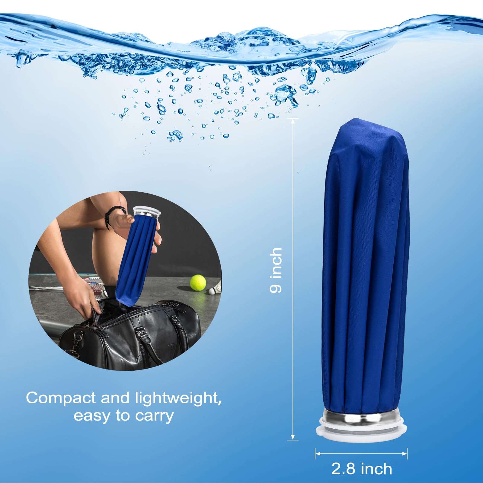 Ice Bag for Injuries, Upgrade Ice Pack for Injuries, A Cold Pack That Can Relieve Pain in All Joints of The Body, Suitable for Every One of Our Loving Homes, Ice Bags 9 Inch, Blue