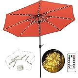 Patio Led Umbrella String Lights 104 Led String Lights With Remote Control 8 Lighting Mode Umbrella Lights Battery Operated Waterproof Outdoor Lighting For Patio Umbrellas Camping Tents Or Outdoor Amazon Com