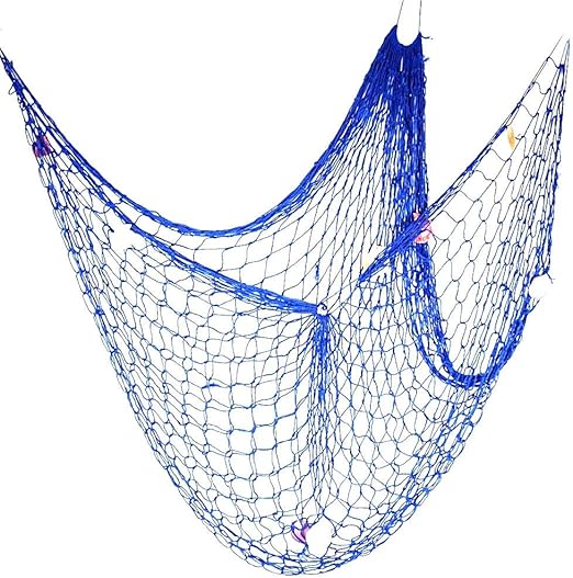 Amazon De Toruiwa Fischernetz Deko Maritime Dekoration Mit Farbigen Muscheln Fur Schlafzimmer
