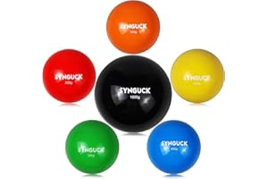 SYNGUCK 3/6 Pack Weighted Plyo Balls Set for Baseball & Softball Training - Improve Power, Pitching, Hitting - Perfect for Yoga, Fitness, Plyometrics - All Skill Levels