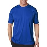 UltraClub Men's Cool &amp; Dry Sport Performance Interlock T-Shirt XL ROYAL
