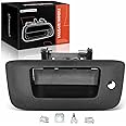 A-Premium - Tailgate Handle Latch and Bezel Assembly - Compatible with 2007 2008 2009 2010 2011 2012 2013 2014 Chevy Silverado GMC Sierra 1500 2500HD 3500HD Avalanche - Textured Black Finish w/Keyhole