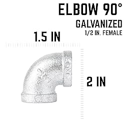 PIPE DÉCOR 1/2 in. Authentic Galvanized Malleable