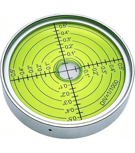 74x15mm Metal Round Bubble Level – High Precision 10'/2mm, Aluminum Housing, For Instrument & Ruler Calibration