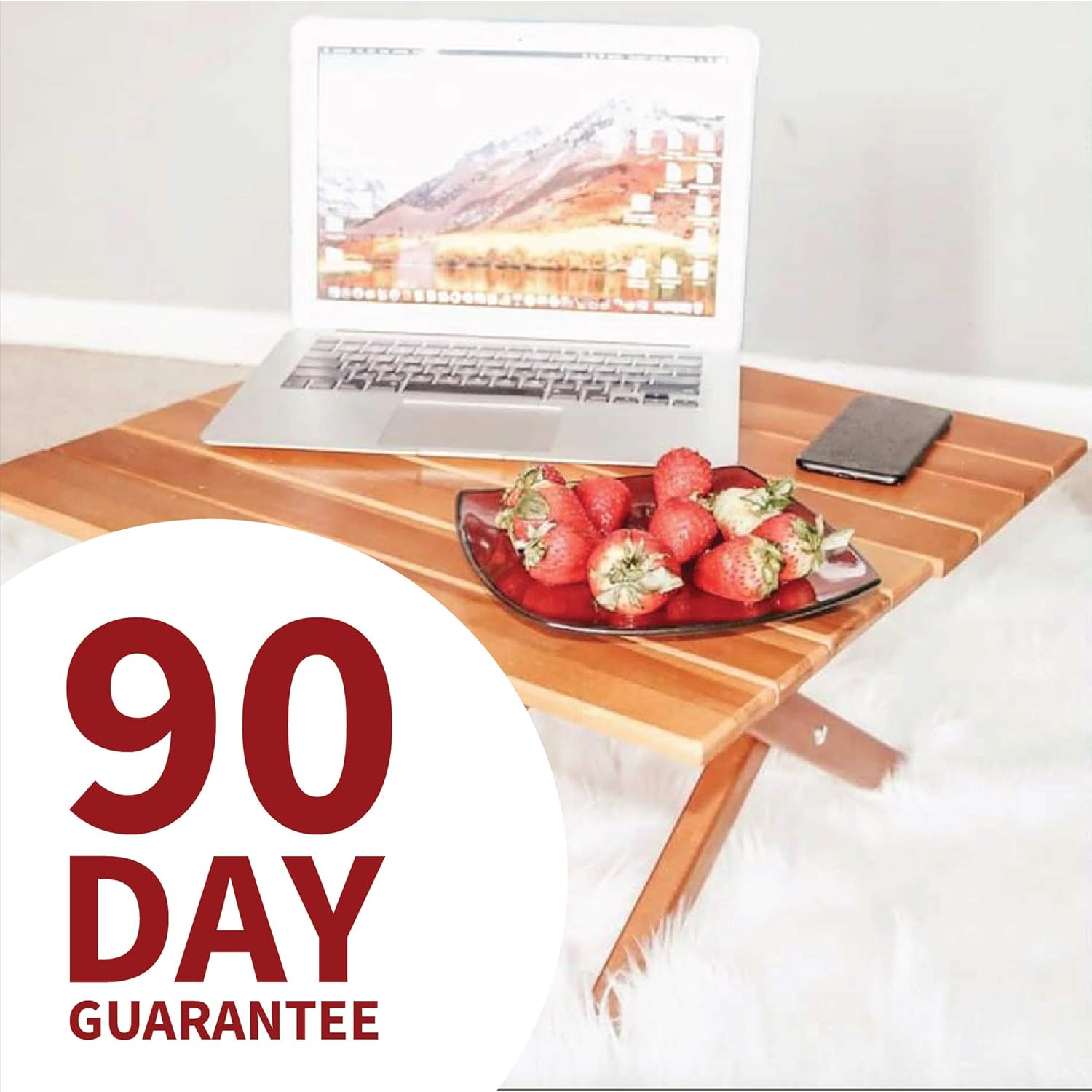 Simple Setup Short Table All-Purpose Use and Portability - Beach, Picnic, Camp, Or As A Gift - All Wood Strong Table (Height 10”): Furniture & Decor