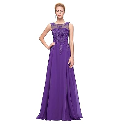 GRACE KARIN Chiffon V Back Evening Dresses Prom Gown Togo