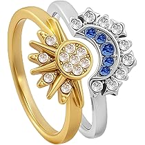 日本未入荷 Soeur 指輪 BAGUE LIGNE MOON Amazon.com: LKingel Sun and Moon Rings for Women 14K Gold
