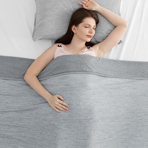 Elegear Revolutionary Cooling Blanket Queen Absorbs Heat to Keep Body Cool  for Night Sweats, Cool Fiber for Hot Sleepers,
