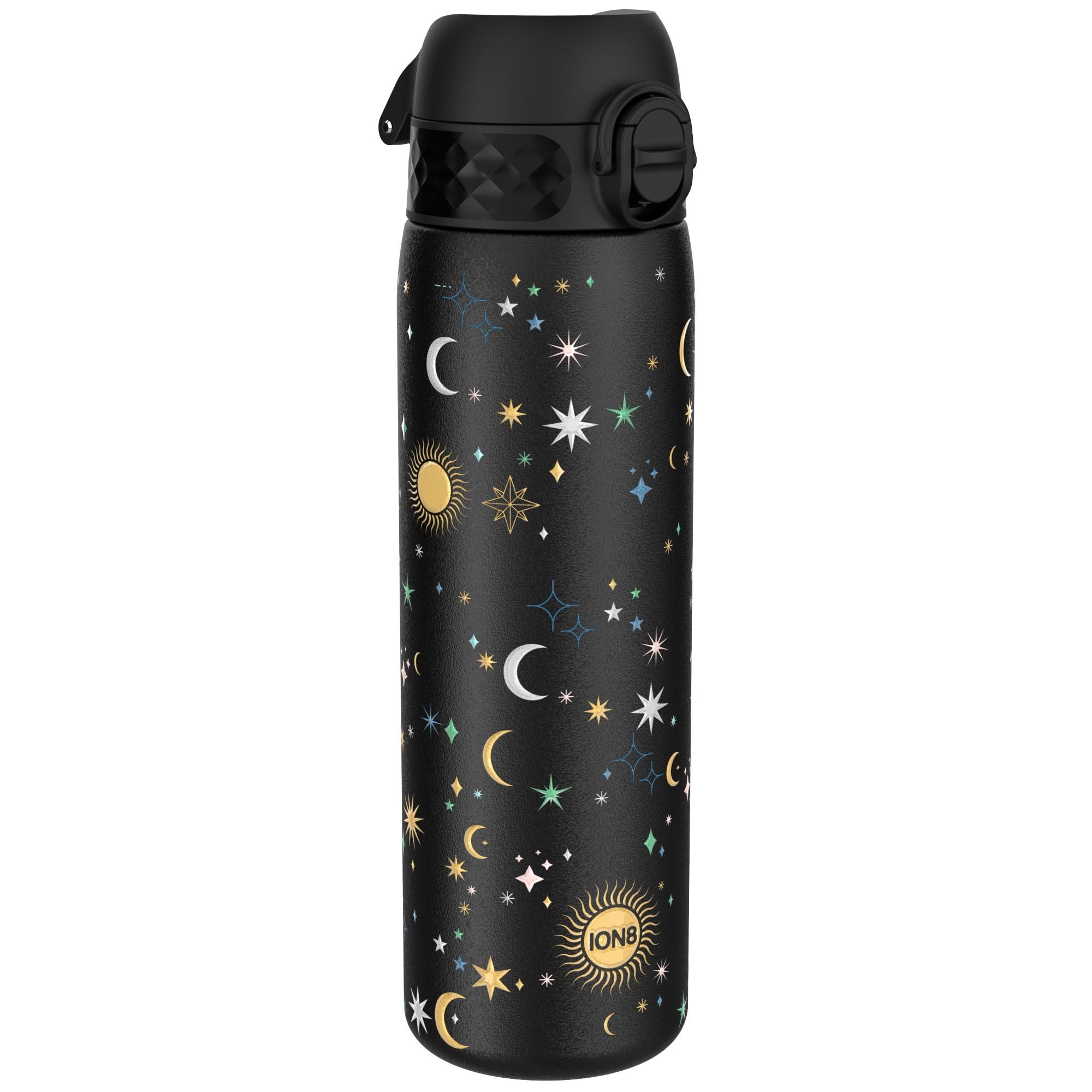 Ion8 Lightweight Steel Water Bottle, 600 ml/20 oz, Non-Insulated, Leak Proof, Easy to Open, Secure Lock, Dishwasher Safe, Flip Cover, Fits Cup Holders, Carry Handle, Metal Water Bottle, Celestial — image 1