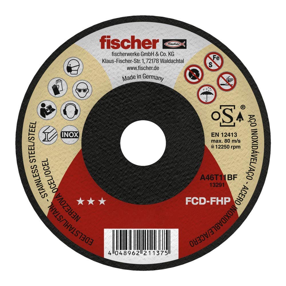 Fischer 531692 FCD-FHP 230X1.9X22, Extra Fine Cut, High Quality Disc, Pack of 5, Black