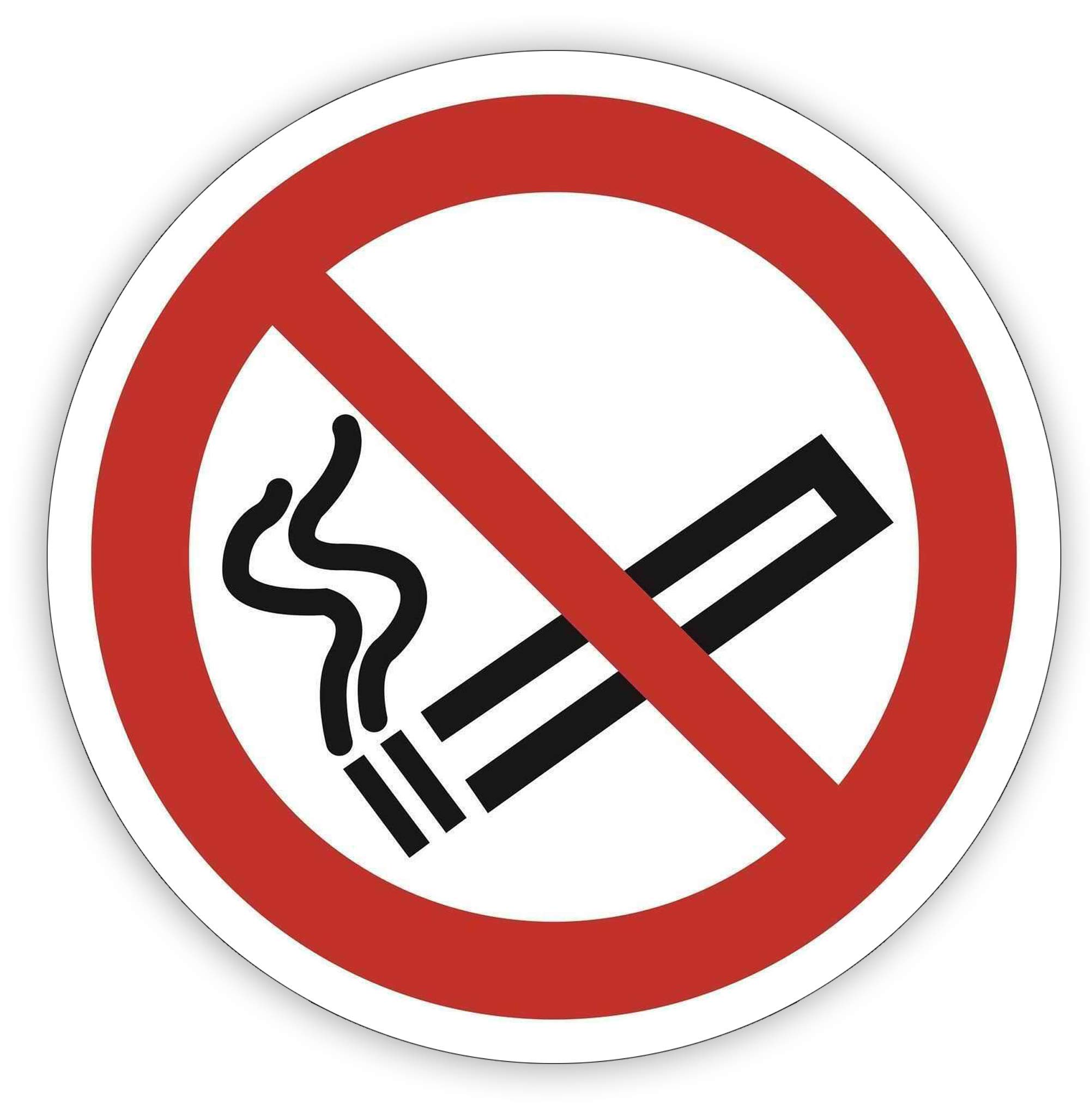 Pack of 6 No Smoking Sign for Taxi No Smoking Stickers for Vehicles (75 mm) Transparent No Smoking Signs Self Adhesive Waterproof Stickers Sara Prints®