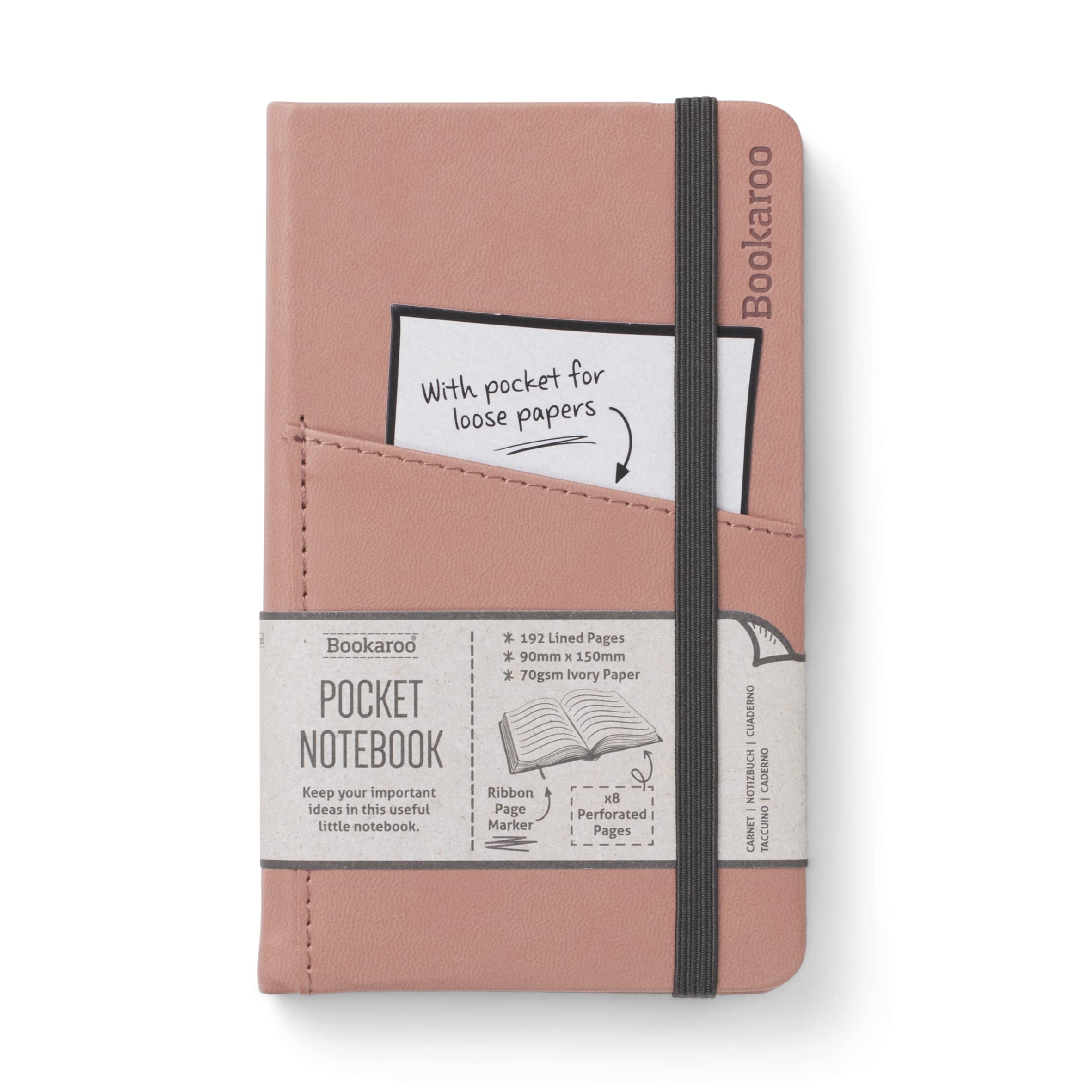 IF Bookaroo A6 'Pocket' Notebook - Blush