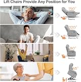BareTay Power Lift Recliner Chair with Massage Heat USB Type C 2 Cup Holders view 4