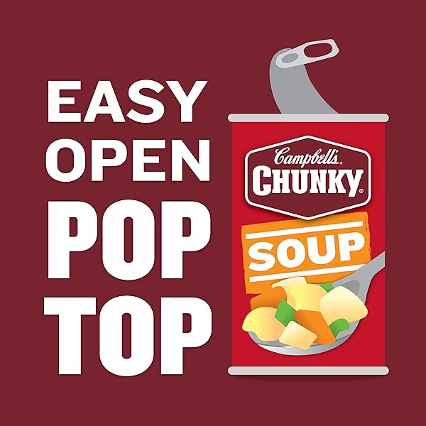 CAMPBELL’S CHUNKY SOUP, JAZZY JAMBALAYA WITH CHICKEN, SAUSAGE & HAM SOUP, 18.6 OUNCE CAN