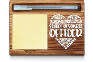 WAINVNIAW School Resource Officer Sticky Note Holder, School Resource Officer Office Decor Gifts, School Resource Officer Thank You Appreciation Gifts for Women Self-Stick Note Pad Holders WPP22
