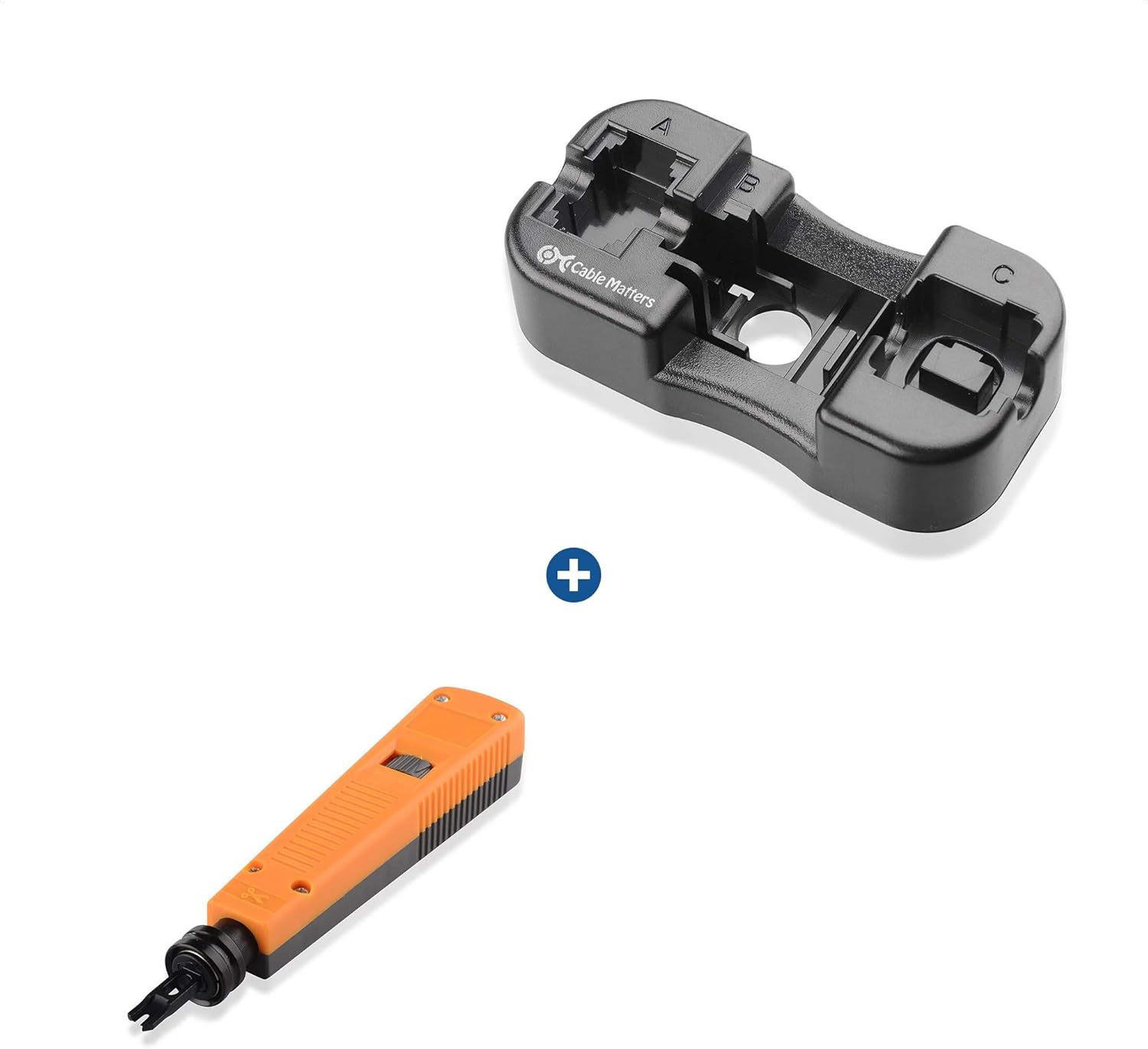 Cable Matters Keystone Punch Down Stand & 110 Punch Down Tool with 110 Blade