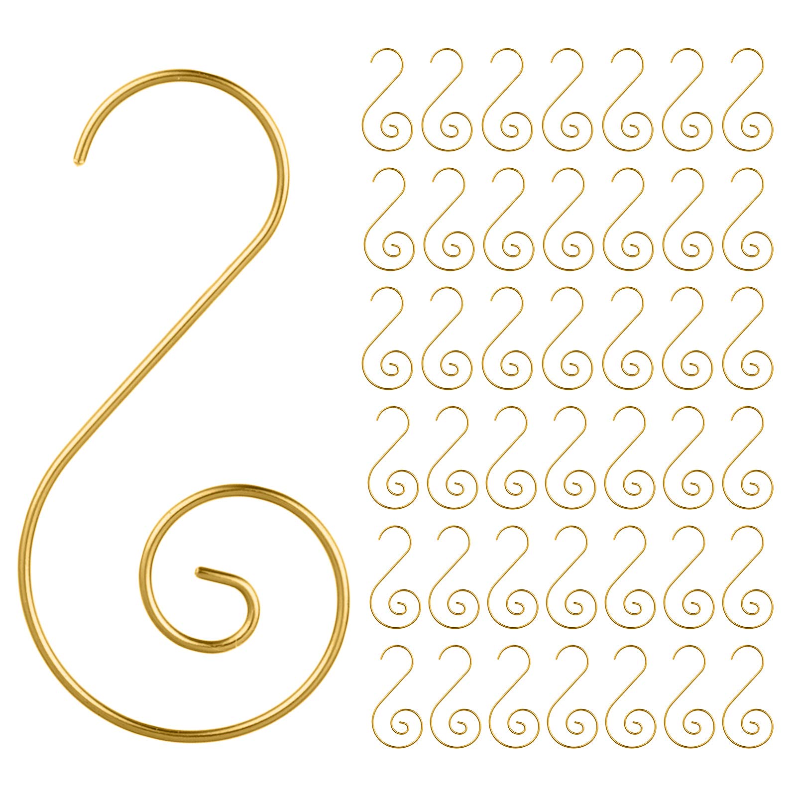 MELLIEX 120pcs Christmas Bauble Ornament Hooks S-Shaped Metal Hanger Mini Stainless Steel Hooks for Christmas Xmas Tree Decoration