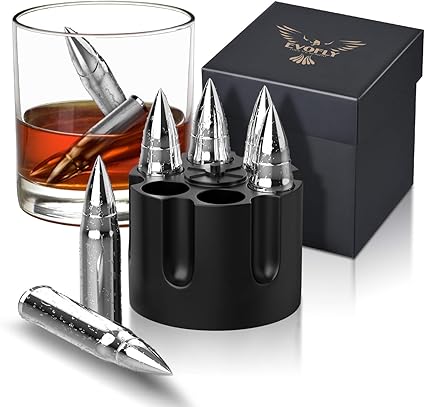 Amazon 男性 父に向けたギフト クリスマス靴下の詰め物 ウィスキーストーン ボーイフレンド 夫 祖父へのユニークな誕生日プレゼント クールなガジェットギフト 記念日 退職祝いに Evofly バーセット