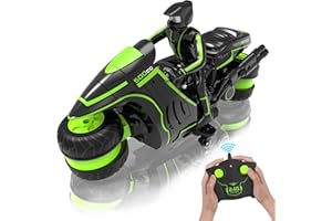 Eulogia Remote Control Motorcycle, 360° Spinning Wheel RC Stunt Motocross Toys, High Speed Riding Model with Rechargeable Battery, Drift Motorbikes for Kids, Gift for Boys & Girls Ages 5+
