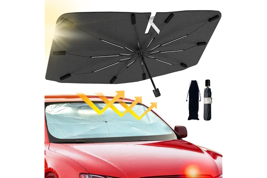 2026 Windshield Sun Shade Umbrella, Foldable Car Umbrella Sunshade with UV Block Car Front Window (Heat Insulation Protection