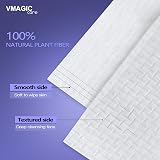 VMAGIC CARE Disposable Face Towels 120ct Cotton Wipes Ultra Soft 20x20cm EF view 2