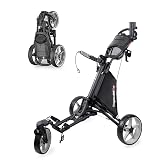Caddytek CaddyLite ONE-Swivel V8 Golf Push Cart - Lightweight 3 Wheel Foldable Cart with One-Click Folding, 360&deg; Swivel Front Wheel, Adjustable Handle, Cooler Basket, Umbrella &amp; Drink Holder