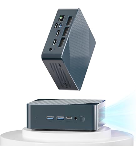 ORIGIMAGIC C4 Mini PC Ryzen 5 3550H, 16 Go De RAM DDR4 512 Go M.2 NVMe SSD, Triple Affichage, Double RJ45 LAN, Wi-Fi 5, USB 3.2, BT 5.0