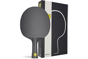 Killerspin Impact Series Table Tennis Paddles - Black/Black Ping Pong Racket, Table Tennis Equipment for Beginners/Intermediates - Ensures Solid Control and Spin