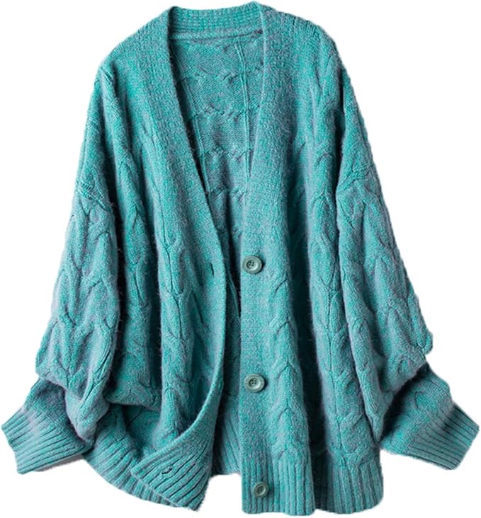 Women Winter Sweater Coat V Neck Long Knit Cardigans