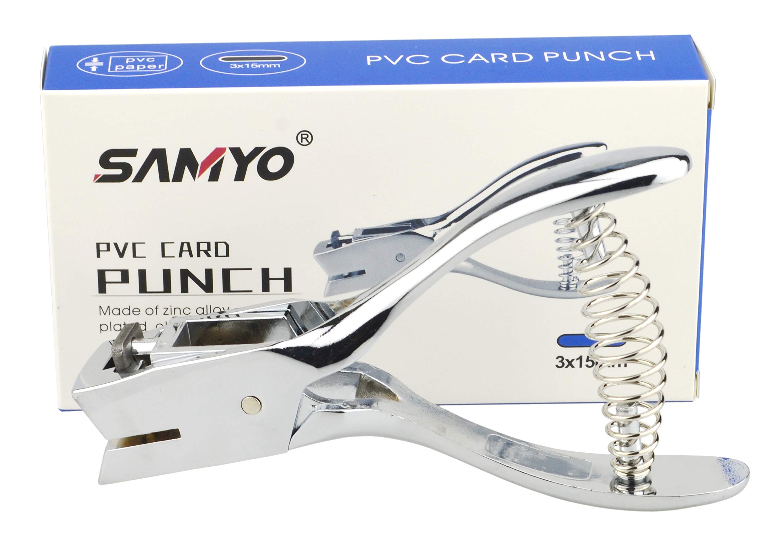 Samyo Hand Held ID Card Slot Hole Punch Metal Puncher Plier Punching