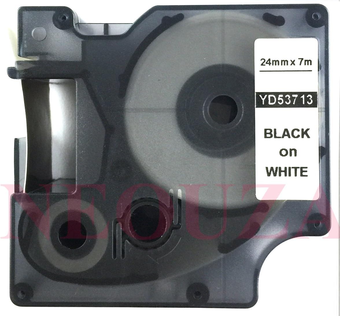 53713 S0720930 Black on White Label Tape Compatible for